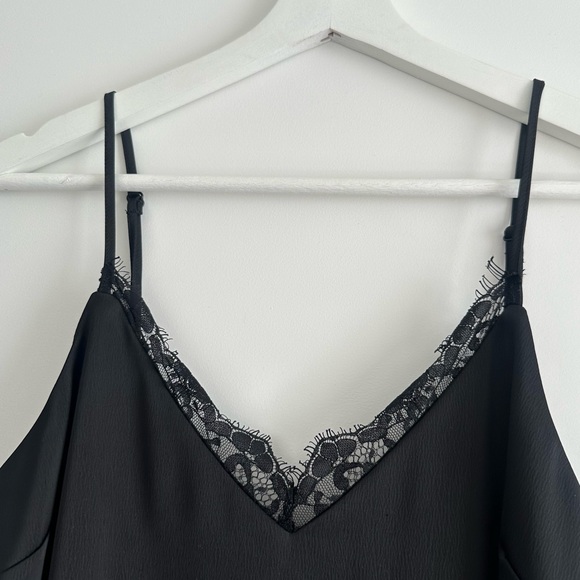 BB Dakota V-neck midi black slip dress size XS - Picture 3 of 9